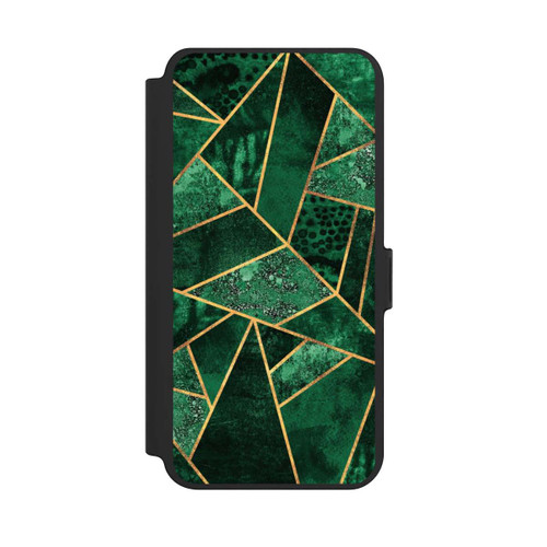 Samsung Galaxy S25+  NIVOflip Tief Smaragdgrün Golddruck