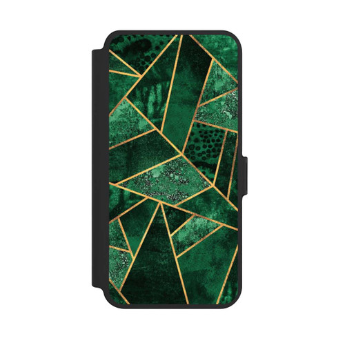 Samsung Galaxy S25+  NIVOflip Tief Smaragdgrün Golddruck