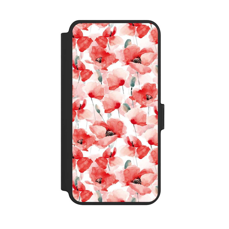 Galaxy S25 + NIVOflip Mohnblumen Muster