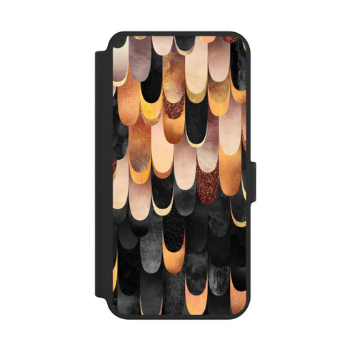 Samsung Galaxy S25+  NIVOflip Gefiedertes Kupfer und Schwarz