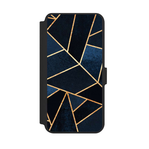 Samsung Galaxy S25+  NIVOflip Navy Stein Golddruck