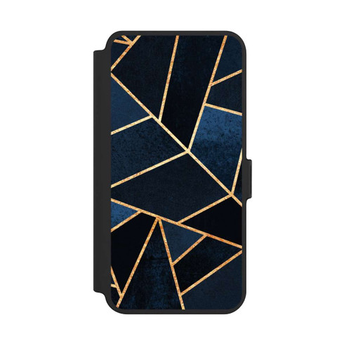 Samsung Galaxy S25+  NIVOflip Navy Stein Golddruck