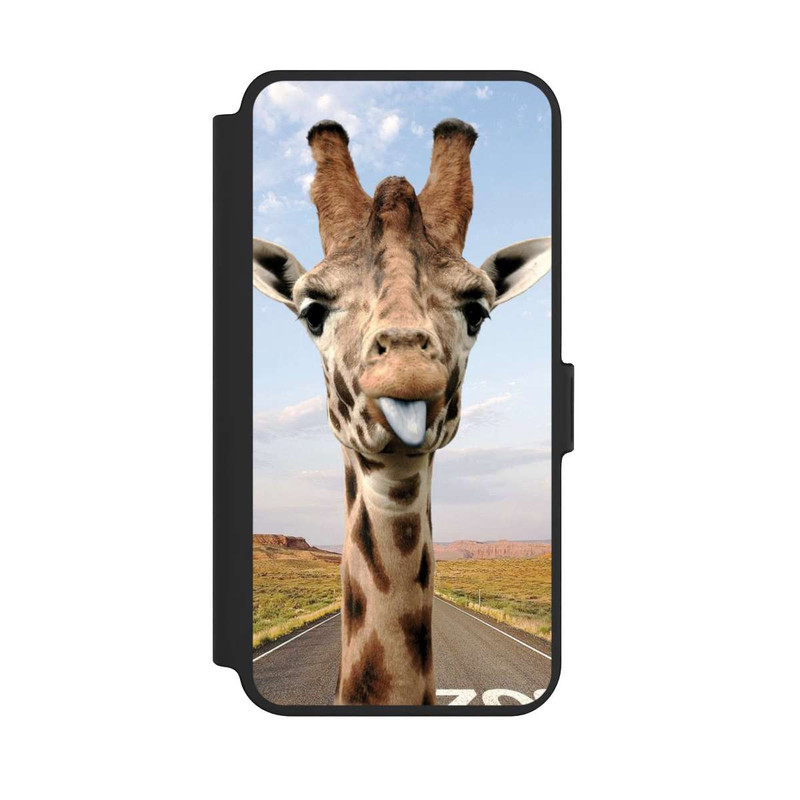 Galaxy S25 + NIVOflip Giraffe auf der Straße