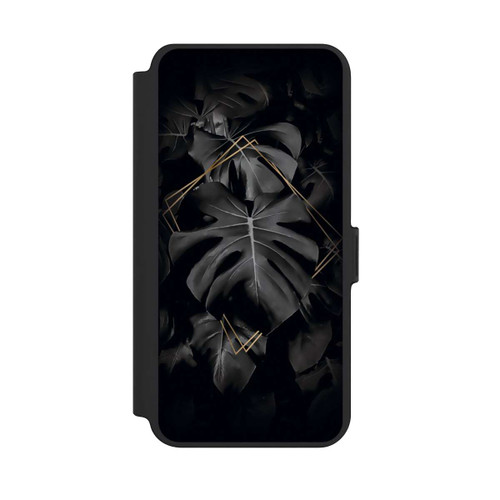 Samsung Galaxy S25+  NIVOflip Feuilles noires