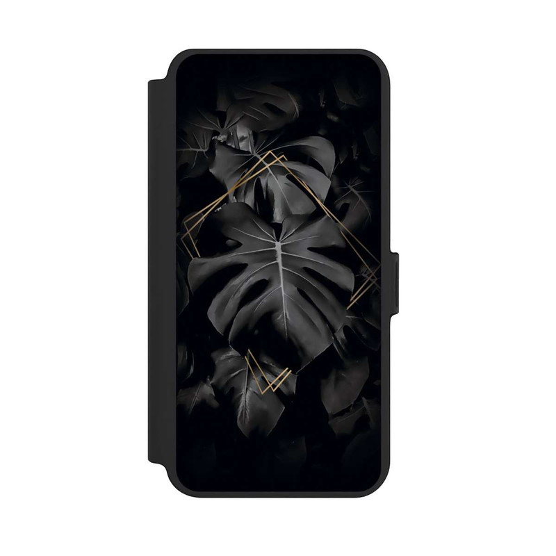 Galaxy S25 + NIVOflip Feuilles noires