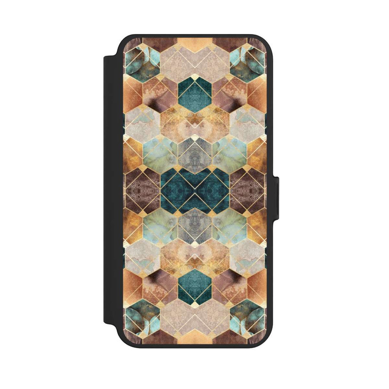 Galaxy S25 + NIVOflip Natural Hexagons And Diamonds