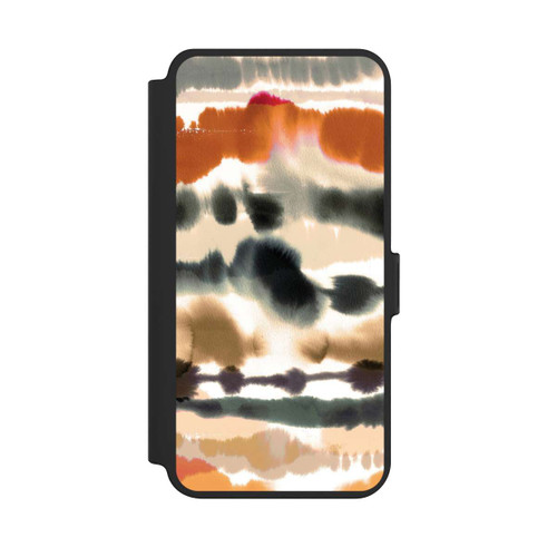 Samsung Galaxy S25+  NIVOflip Weiche nautische Aquarelllinien Orange