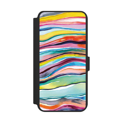 Samsung Galaxy S25+  NIVOflip Watercolor Agate Layers