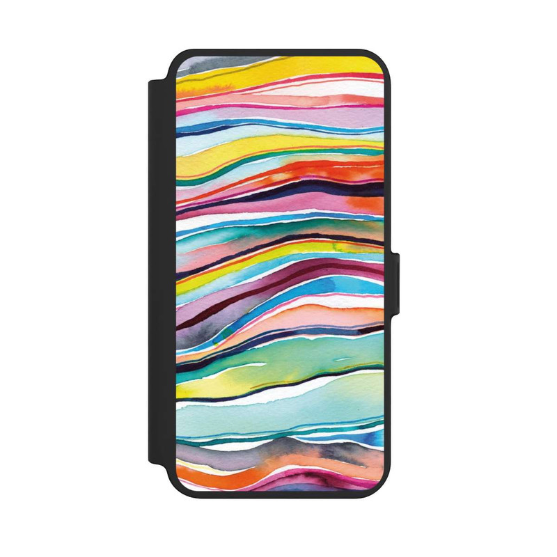 Galaxy S25 + NIVOflip Aquarell Achatschichten