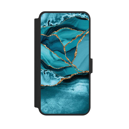 Samsung Galaxy S25+  NIVOflip Eisblaue Marmor Landschaft