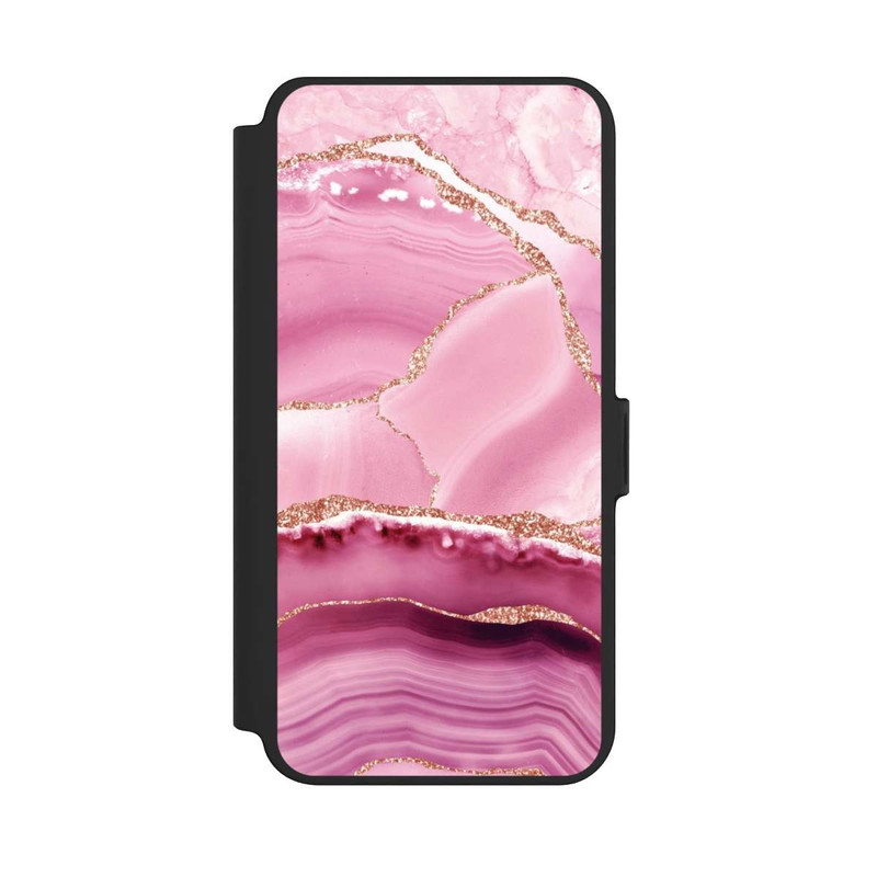 Galaxy S25 + NIVOflip Meerjungfrauen Pink Marmor