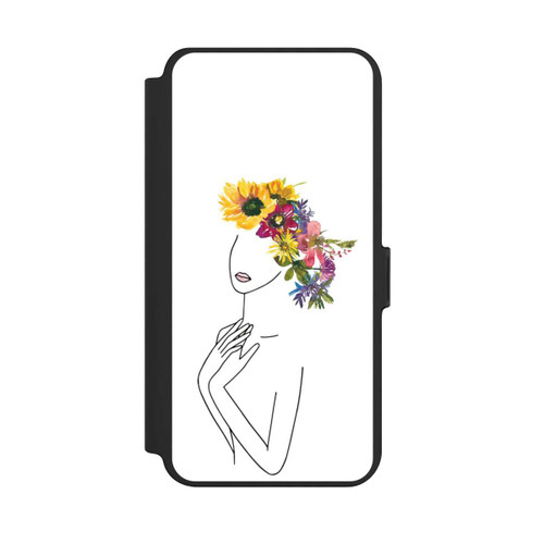 Samsung Galaxy S25+  NIVOflip Line Art Woman flowercrown