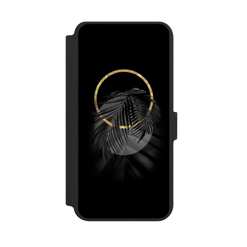 Galaxy S25 + NIVOflip Feuille tropicale noire