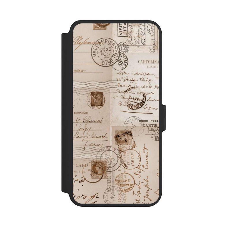 Galaxy S25 + NIVOflip Vintage Briefmarken