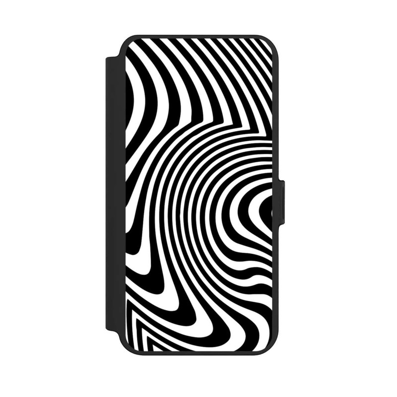 Galaxy S25 + NIVOflip Vagues noires et blanches