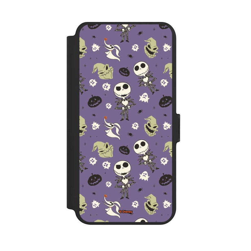 Galaxy S25 + NIVOflip Jack Purple Pattern Tim Burtons Nightmare before Christmas