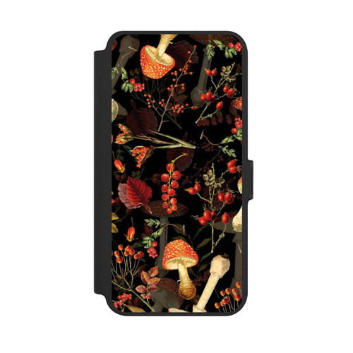 Samsung Galaxy S25+  NIVOflip Mushroom Pattern Black