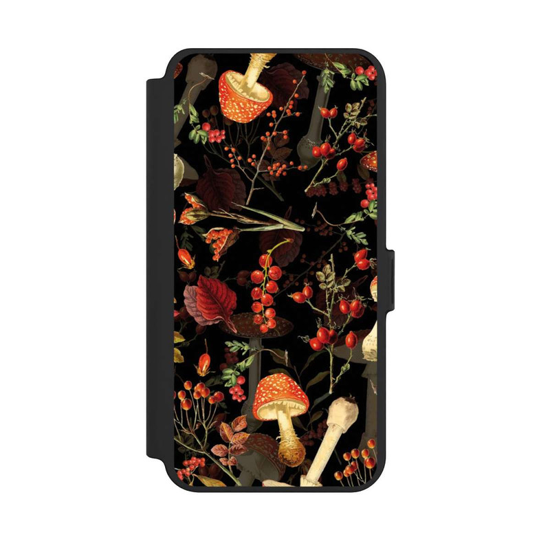 Galaxy S25 + NIVOflip Mushroom Pattern Black