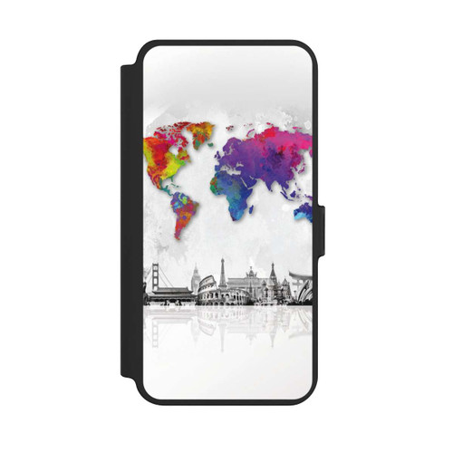 Samsung Galaxy S25+  NIVOflip Weltkarte mit Skyline