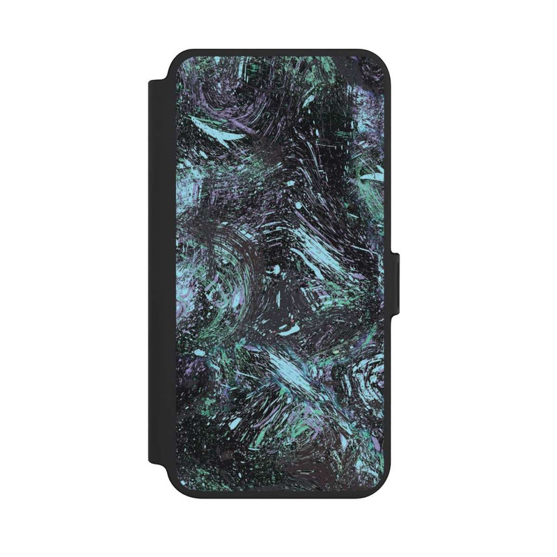Galaxy S25 + NIVOflip Abstrakt tropfender Staub lila