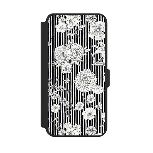 Samsung Galaxy S25+  NIVOflip Flowers and Stripes Black and White