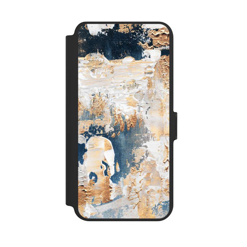 Samsung Galaxy S25+  NIVOflip Abstraktion Blau und Gold
