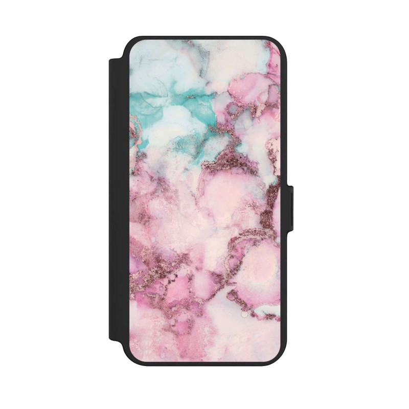 Galaxy S25 + NIVOflip Encre tourbillonnante rose