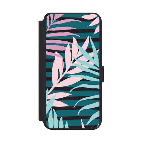 Samsung Galaxy S25+  NIVOflip Pastel Jungle Leaves Pink Teal Seamless