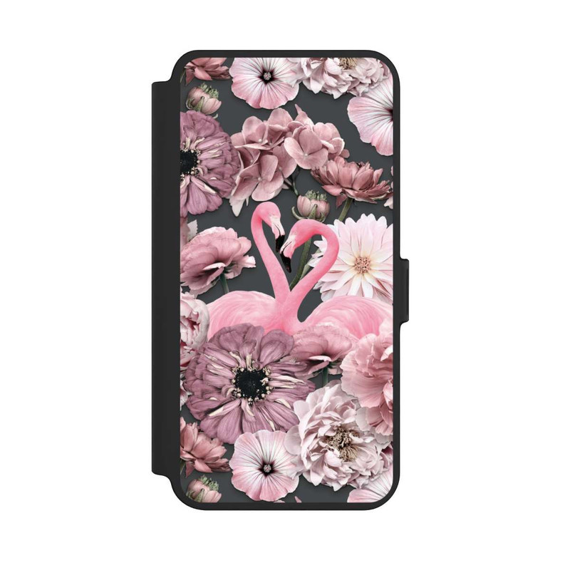 Galaxy S25 + NIVOflip Flamingos in Blumen Muster