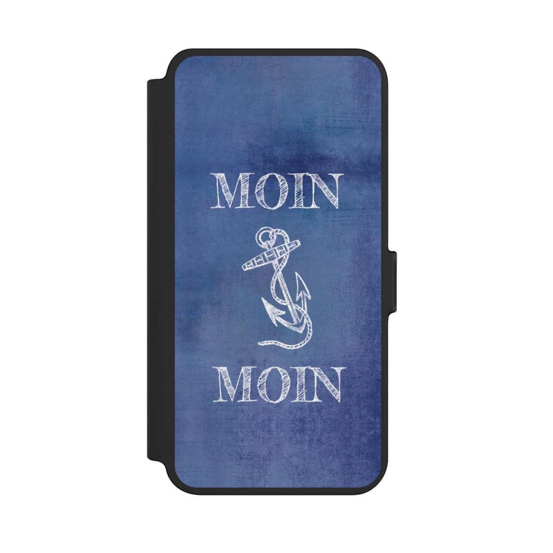 Galaxy S25 + NIVOflip Moin Anker grunge blau