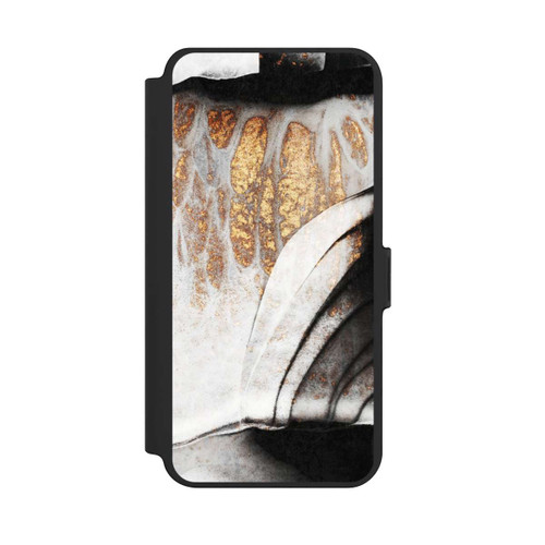 Samsung Galaxy S25+  NIVOflip Schwarze und goldene Adern