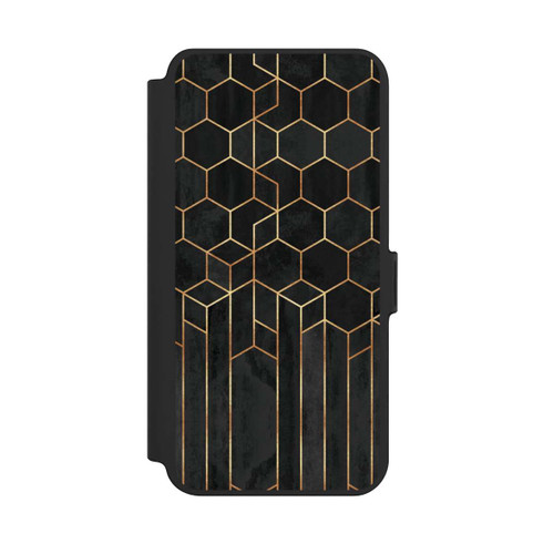 Samsung Galaxy S25+  NIVOflip Schwarze Sechsecke