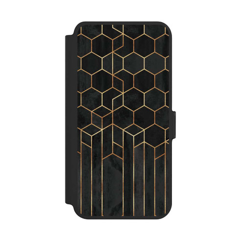 Samsung Galaxy S25+  NIVOflip Schwarze Sechsecke