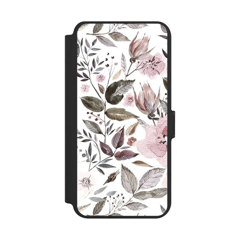 Galaxy S25 + NIVOflip Aquarell braune Rosenblüten