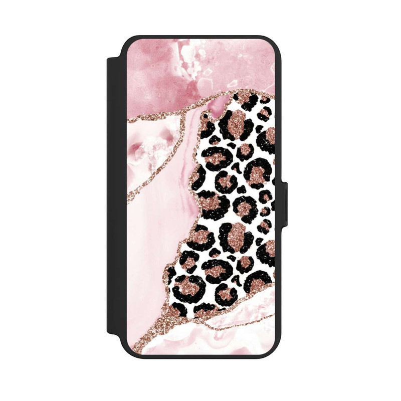 Galaxy S25 + NIVOflip Motifs et textures rose lisse