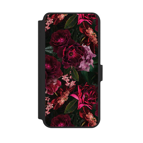 Samsung Galaxy S25+  NIVOflip Dunkle romantische Vintage Rosen und Pfingstrosen