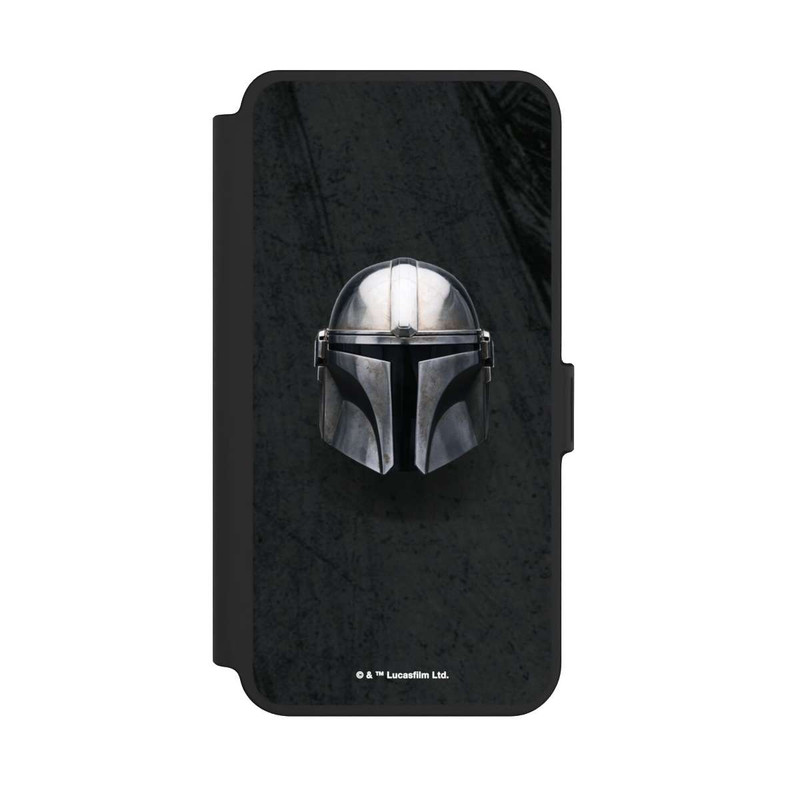 Galaxy S25 + NIVOflip Schwarzer Mandalorianer Helm