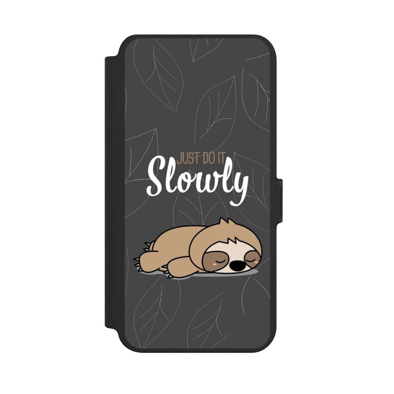 Galaxy S25 + NIVOflip Just Do It Slowly Sloth Grey