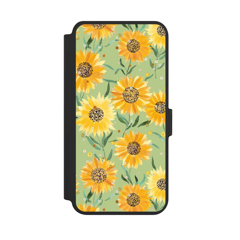 Galaxy S25 + NIVOflip Sonnenblumen grün