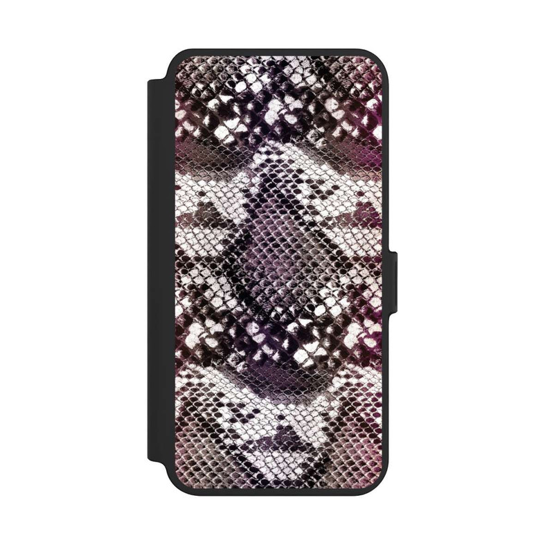 Galaxy S25 + NIVOflip Burgundy Snake Skin Pattern