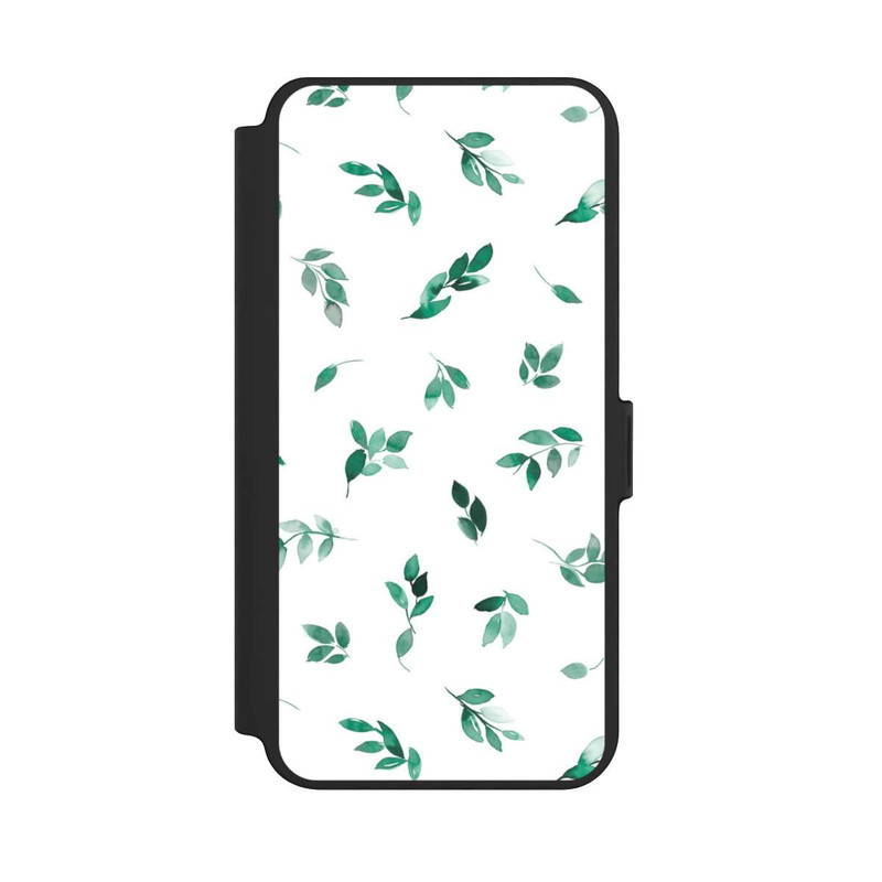 Galaxy S25 + NIVOflip Feuilles d'automne Eucalyptus vert