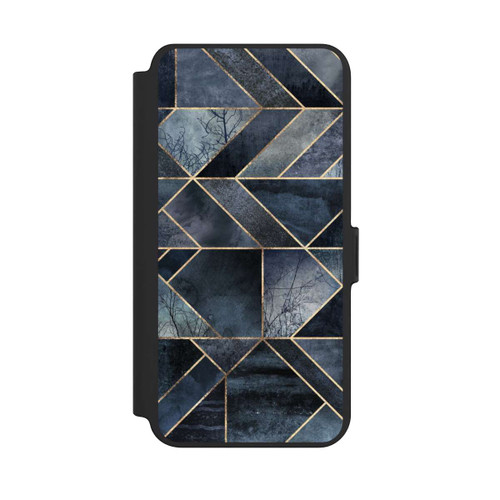 Samsung Galaxy S25+  NIVOflip Abstraktes Natur-Dunkelblau