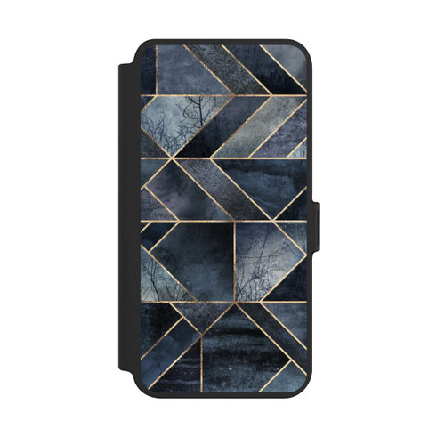 Samsung Galaxy S25+  NIVOflip Abstraktes Natur-Dunkelblau