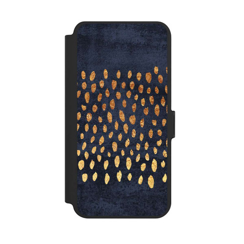 Samsung Galaxy S25+  NIVOflip Muster Gold und Marine
