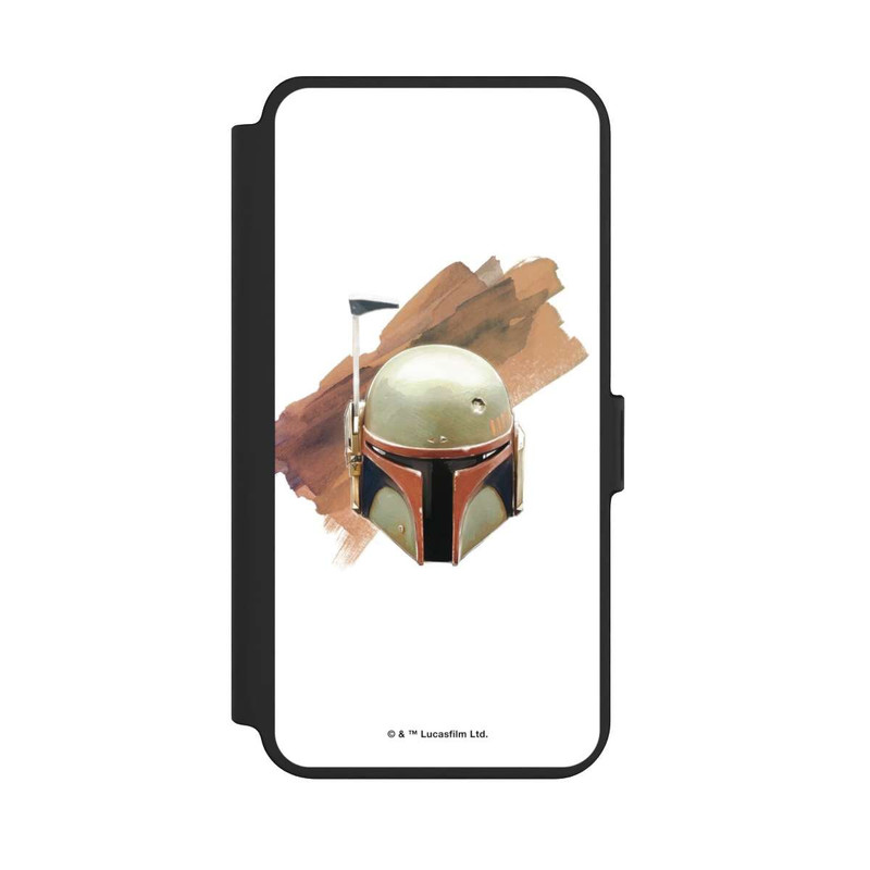 Galaxy S25 + NIVOflip Boba Fett Helm Weiß