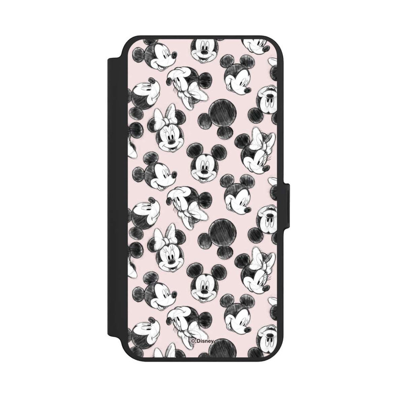 Galaxy S25 + NIVOflip Minnie & Mickey Viele Gesichter Pink