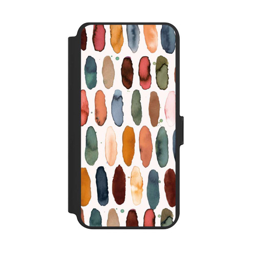 Samsung Galaxy S25+  NIVOflip Aquarellstriche aus mineralischem Terrakotta