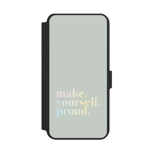 Samsung Galaxy S25+  NIVOflip Make Yourself Proud Zitat-Minze und Farbverlauf
