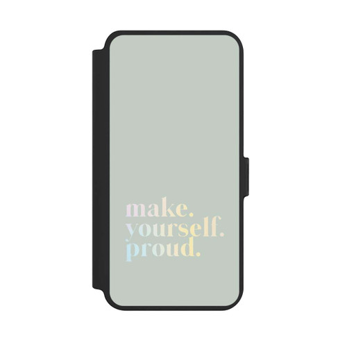 Samsung Galaxy S25+  NIVOflip Make Yourself Proud Zitat-Minze und Farbverlauf
