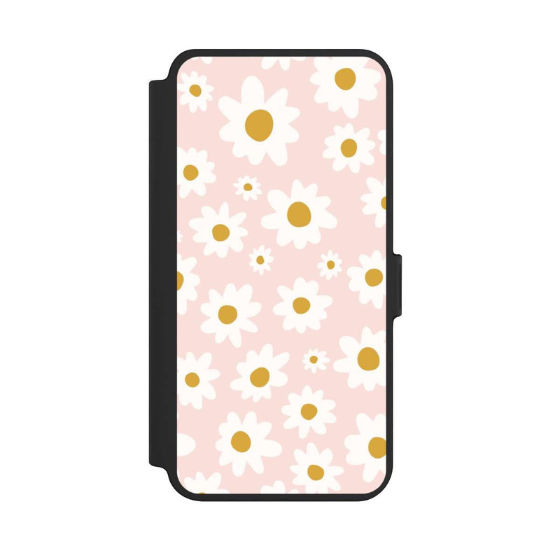 Galaxy S25 + NIVOflip Retro Gänseblümchen und Rosenmuster